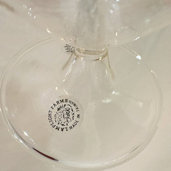 Vintage Lamplight Farms Hand Blown Heart Shape Clear Glass Oil Candle - Picture 4 of 5